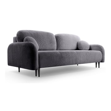 3-personers sofa foldbar og polstret CLOUDY grå