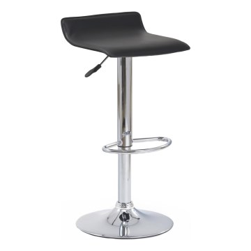 Barstol 84x40 cm sort/skinnende krom