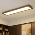 Brilagi - Dæmpbar LED-loftlampe SLIMFRAME WOOD LED/58W/230V 124x34 cm 3000-6000K mørkebrun + fjernbetjening