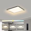 Brilagi - LED dæmpbar loftlampe SLIMFRAME LED/36W/230V 45x45 cm 3000-6000K sort + fjernbetjening