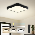 Brilagi - LED loftlampe dæmpbar POOL SQUARE LED/36W/230V 3000-6000K 40x40 cm sort + fjernbetjening