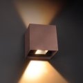 Brilagi - LED udendørs væglampe CUBE LED/6W/230V brun IP54