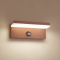 Brilagi - LED udendørs væglampe med bevægelsessensor TESSI LED/10W/230V brun IP54