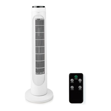 Gulvventilator 50W/230V hvid + fjernbetjening