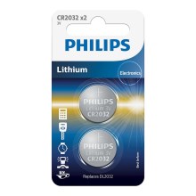 Philips CR2032P2/01B - 2 stk. Lithium knapcelle CR2032 MINICELLS 3V