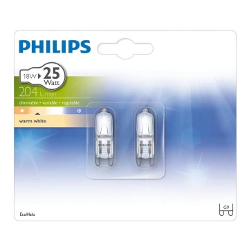 2x Industripære Philips ECOHALO G9/18W/230V 2800K