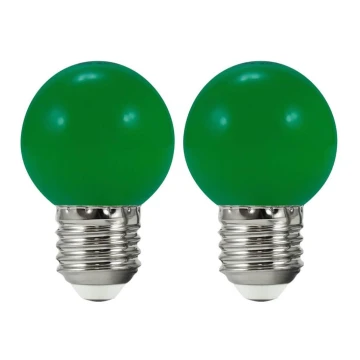 2x LED-pære PARTY E27/0,5W/36V grøn