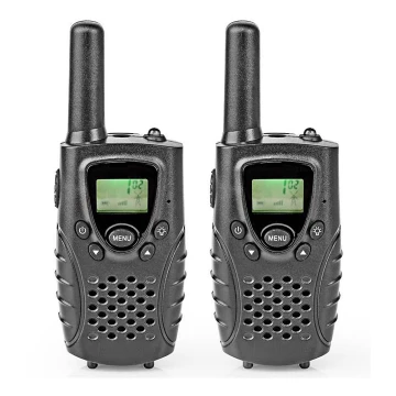 2x Walkie-talkie med LED-lys 3xAAA 8 km rækkevidde