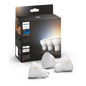 3x LED-pære dæmpbar Philips Hue WHITE AMBIANCE GU10/4,3W/230V 2200-6500K