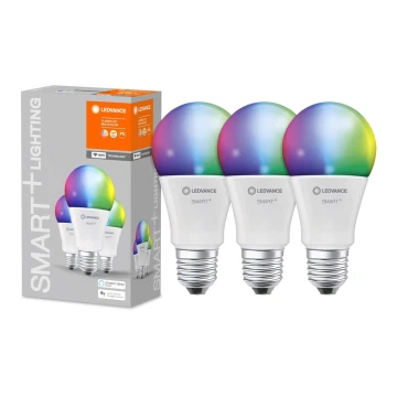 3x LED-pære dæmpbar RGB-farver SMART+ E27/14W/230V 2700K-6500K Wi-Fi - Ledvance