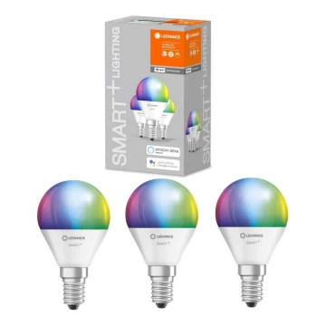 3x LED-pære dæmpbar RGBW-farver SMART+ E14/5W/230V 2700K-6500K Wi-Fi - Ledvance