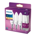 3x LED-pære Philips B35 E14/5,5W/230V 2700K