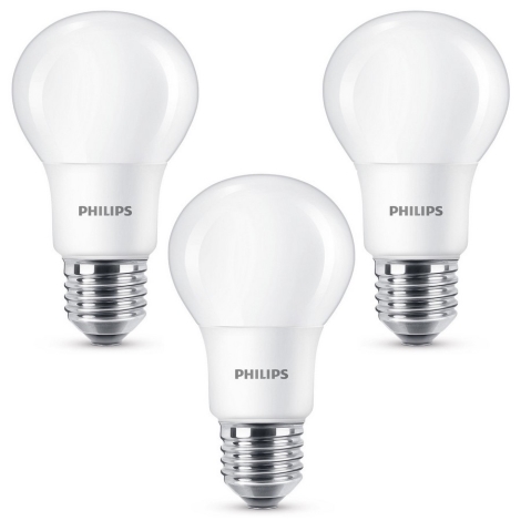 3x LED-pære Philips E27/8W/230V 2700K