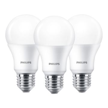 3x LED-pære Philips E27/9W/230V 2700K