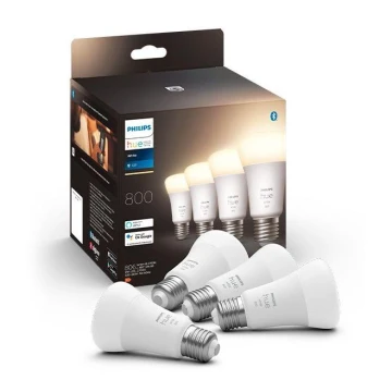 4x LED-pære dæmpbar Philips Hue WHITE A60 E27/9W/230V 2700K