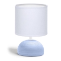Aigostar - Bordlampe 1xE14/40W/230V blå/hvid