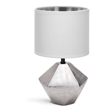 Aigostar - Bordlampe 1xE14/40W/230V sølvfarvet/hvid
