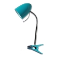 Aigostar -  Bordlampe med klemme 1xE27/11W/230V blå/krom