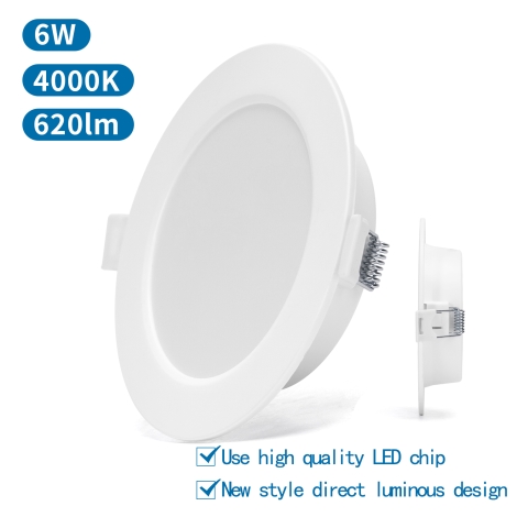 Aigostar - LED indbygningslampe LED/6W/230V 4000K diameter 11,8 cm hvid