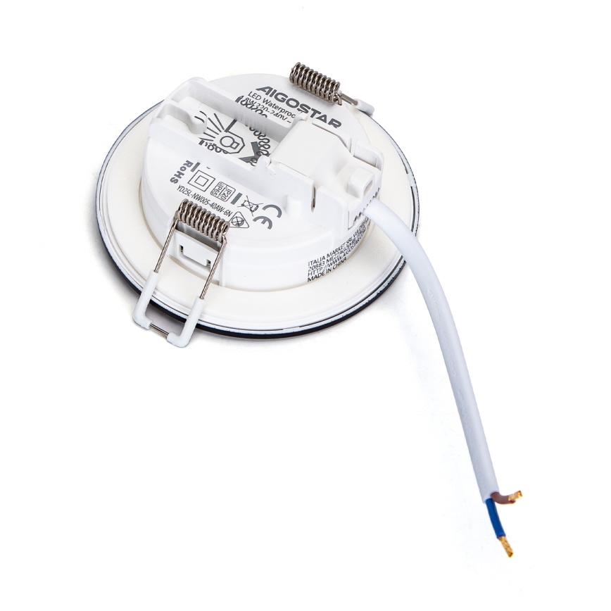 Aigostar - LED indbygningslampe til badeværelse LED/4,8W/230V 3000K sort IP65