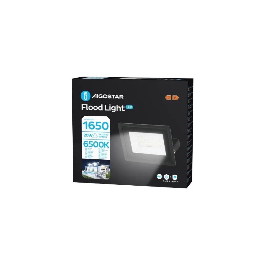 Aigostar - LED projektør LED/20W/230V 6500K IP65