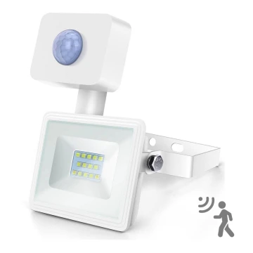 Aigostar - LED projektør med sensor LED/10W/230V 6400K IP65 hvid