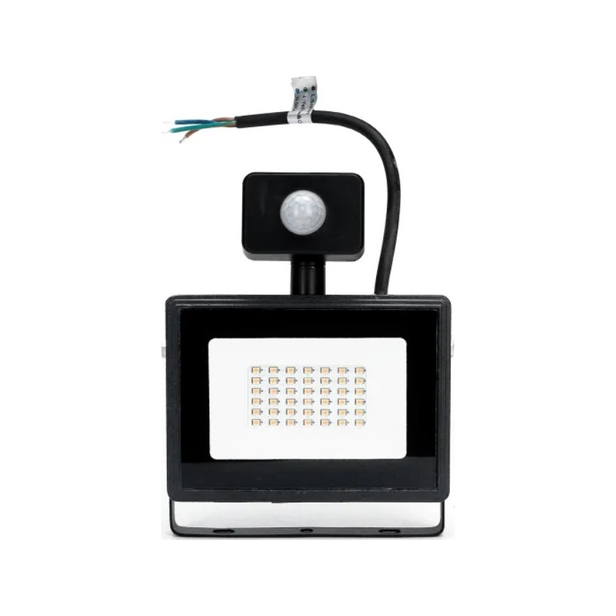 Aigostar - LED projektør med sensor LED/50W/230V 4000K IP65 sort