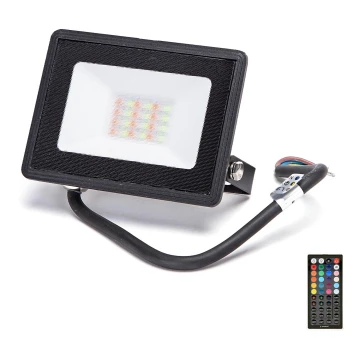 Aigostar - LED projektør RGB-farver LED/20W/230V IP65 + fjernbetjening