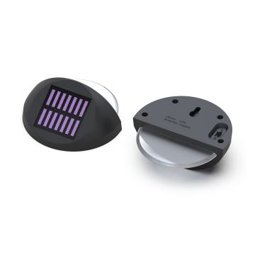 Aigostar - LED RGB Soldrevet væglampe LED/1W/1,2V sort IP44