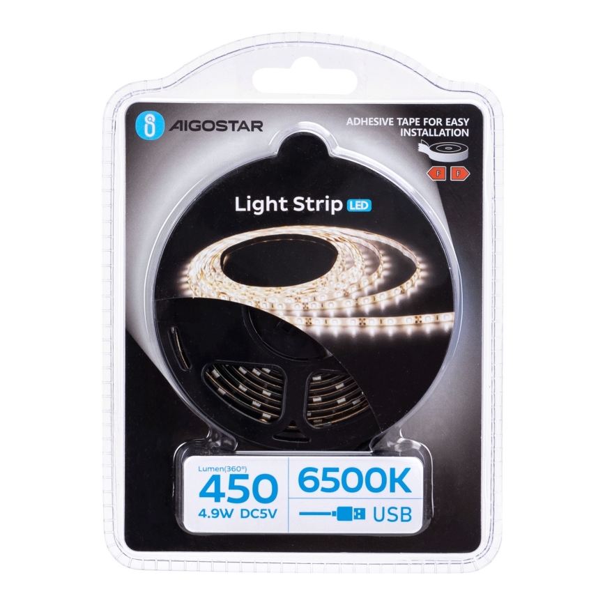 Aigostar - LED strip 2 m LED/4,9W/5V 6500K IP65