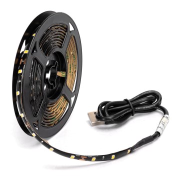 Aigostar - LED strip 2 m LED/4,9W/5V 6500K IP65 sort