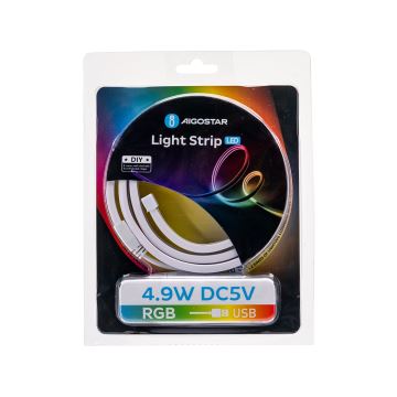 Aigostar - LED strip med RGB-farver 1 m LED/4,9W/5V IP65