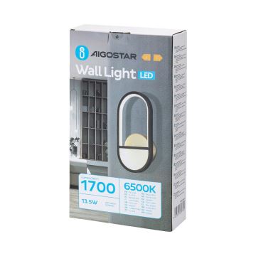 Aigostar - LED væglampe LED/13,5W/230V 6500K sort/guldfarvet