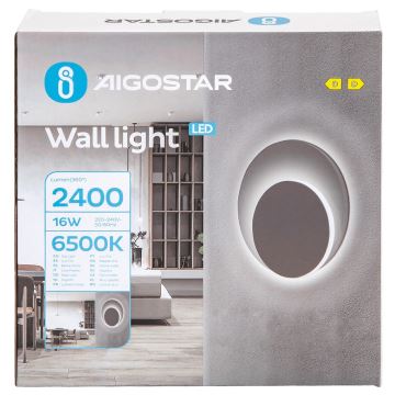 Aigostar - LED væglampe LED/16W/230V 6500K hvid