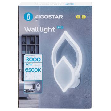 Aigostar - LED væglampe LED/20W/230V 6500K hvid