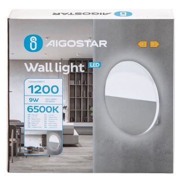 Aigostar - LED væglampe LED/9W/230V 6500K hvid
