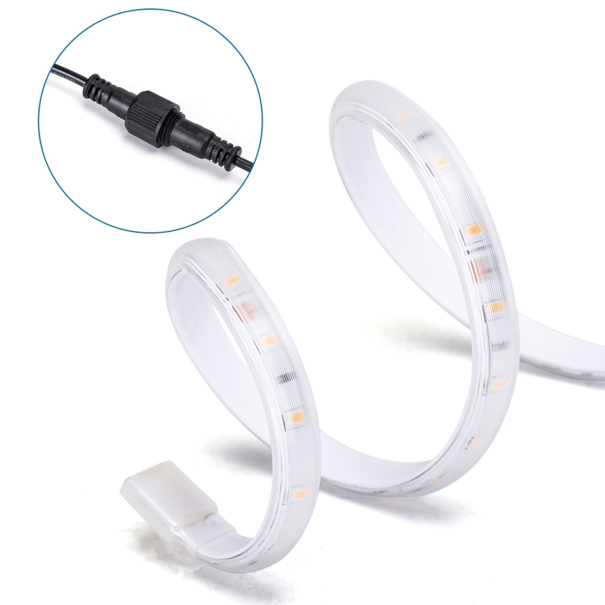 Aigostar - Soldrevet LED strip dæmpbar LED/10W/3,2V 10 m 2700K IP65 + fjernbetjening