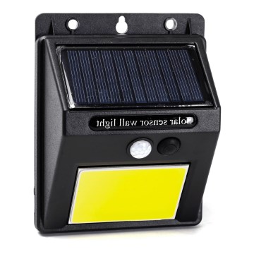 Aigostar - Soldrevet LED væglampe med sensor LED/13W/5,5V 6500K IP65