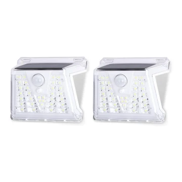 Aigostar - SÆT 2x Udendørs LED solcellelampe med sensor LED/1,48W/3,7V IP65