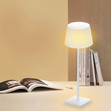 Aigostar - Udendørs LED bordlampe dæmpbar og genopladelig LED/4W/5V 3600 mAh hvid IP54