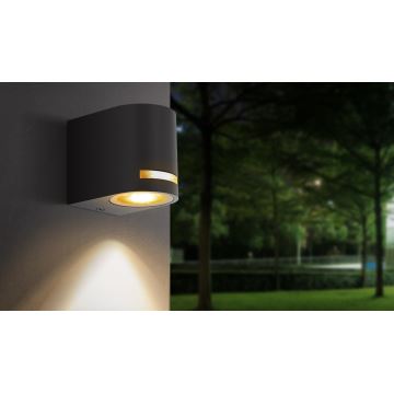 Aigostar - Udendørs væglampe 1xGU10/35W/230V sort IP54