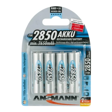 Ansmann 07522 Mignon AA -4 stk genopladelige batteriers NiMH/1.2V/2850mAh