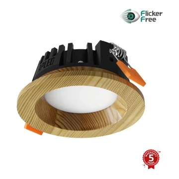 APLED - LED indbygningslampe RONDO WOODLINE LED/3W/230V 3000K diameter 9 cm fyrretræ massivt træ