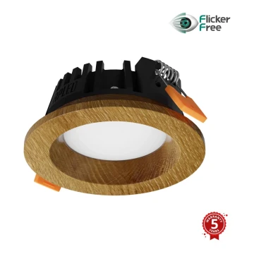 APLED - LED indbygningslampe RONDO WOODLINE LED/3W/230V 4000K diameter 9 cm eg massivt træ