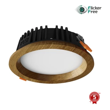 APLED - LED indbygningslampe RONDO WOODLINE LED/6W/230V 3000K diameter 15 cm eg massivt træ