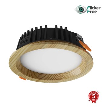 APLED - LED indbygningslampe RONDO WOODLINE LED/6W/230V 4000K diameter 15 cm fyrretræ massivt træ
