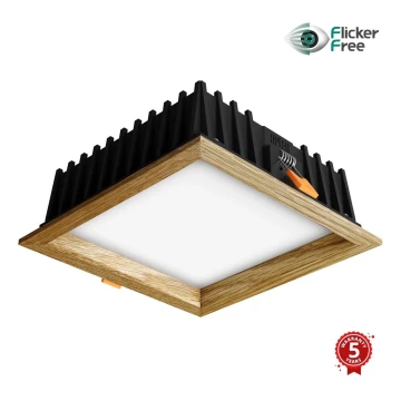 APLED - LED indbygningslampe SQUARE WOODLINE LED/12W/230V 3000K 17x17 cm eg massivt træ