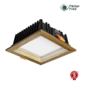 APLED - LED indbygningslampe SQUARE WOODLINE LED/6W/230V 3000K 12x12 cm aske massivt træ