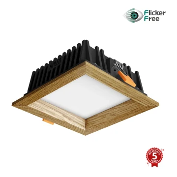 APLED - LED indbygningslampe SQUARE WOODLINE LED/6W/230V 3000K 12x12 cm eg massivt træ