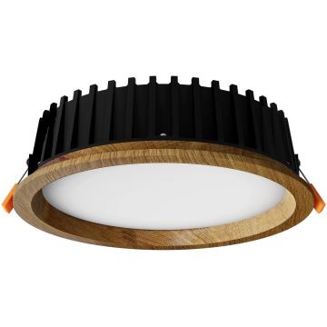APLED - LED indbygningslampe RONDO WOODLINE LED/12W/230V 3000K diameter 20 cm eg massivt træ